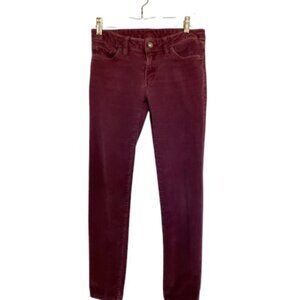 PATAGONIA Women's Burgundy Organic Cotton Corduroy Slim Pants Jeans Size 27